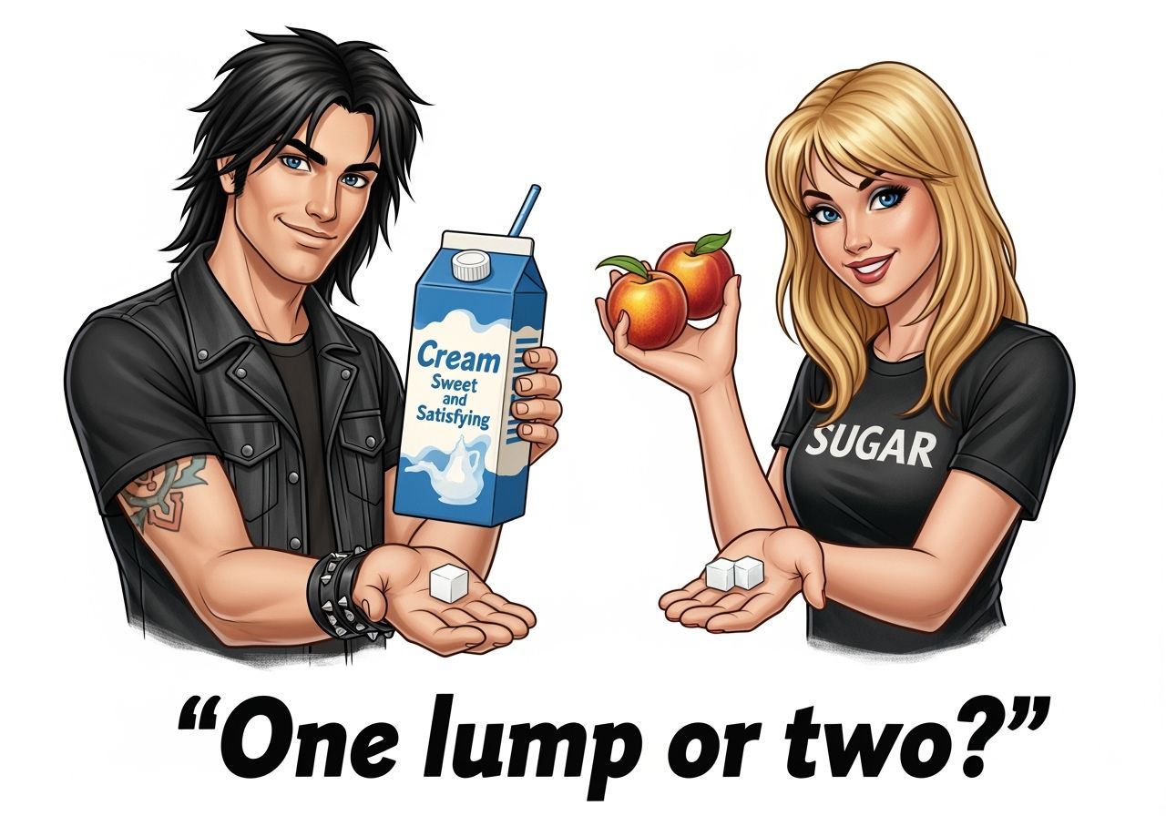 Rock Couple Offers Sweet Treats in Vibrant Art