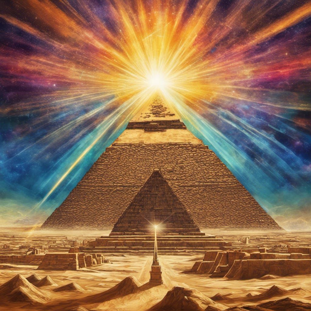 Giza Pyramid: Holographic Astral Cosmic Illustration