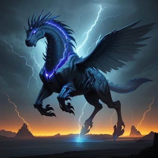 Genarch Prime: Colossal Storm Theropod with Electric Crests