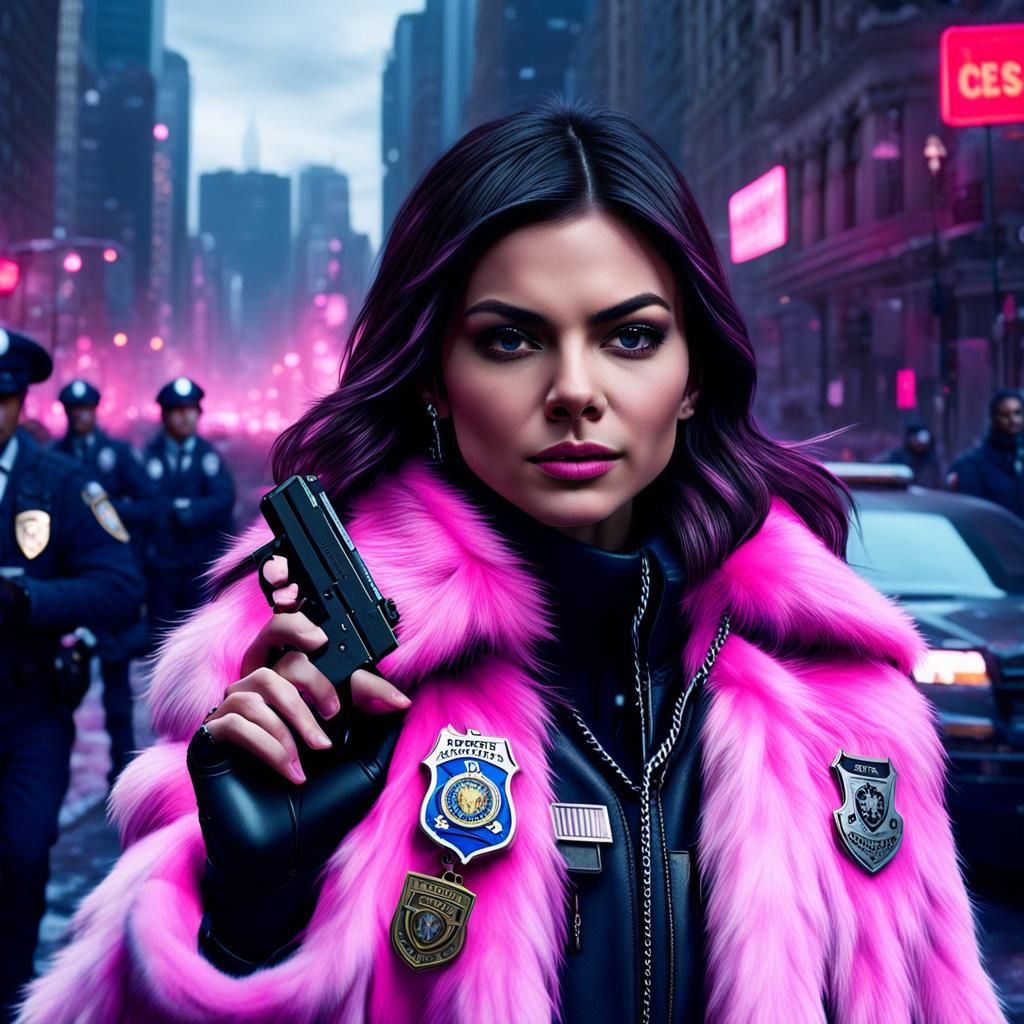 Victoria Justice as NYPD Detective with Glock
