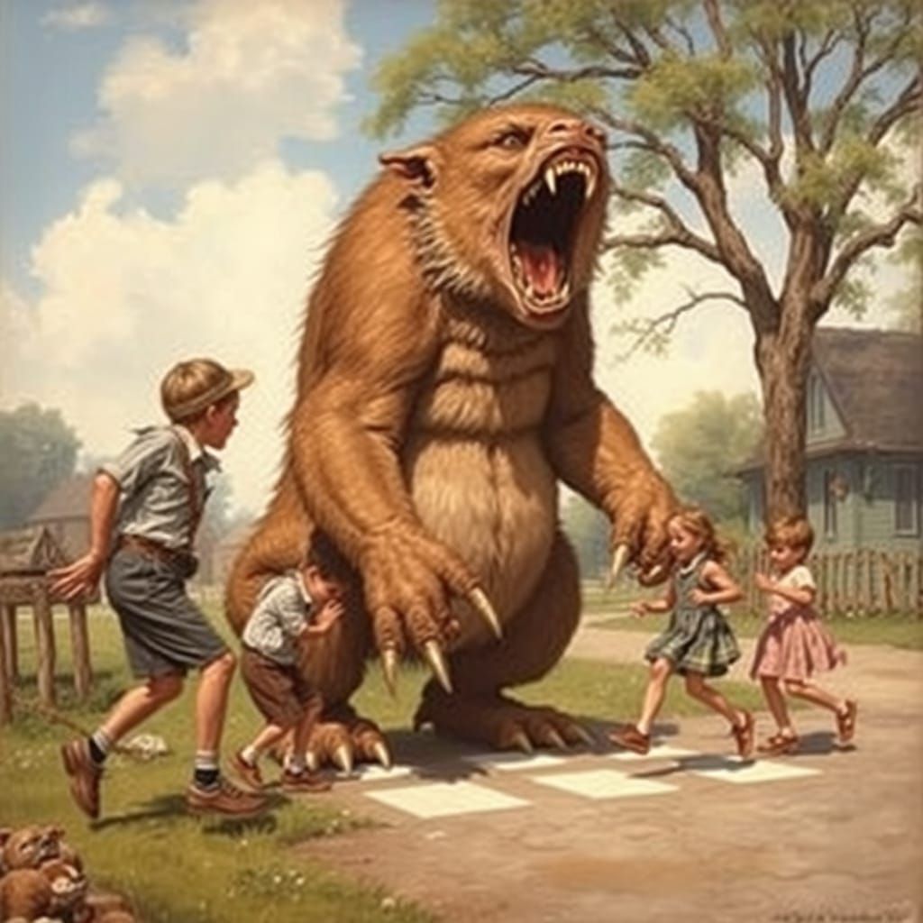 Gentle Giant: Rockwell-esque Scene of Tenderness