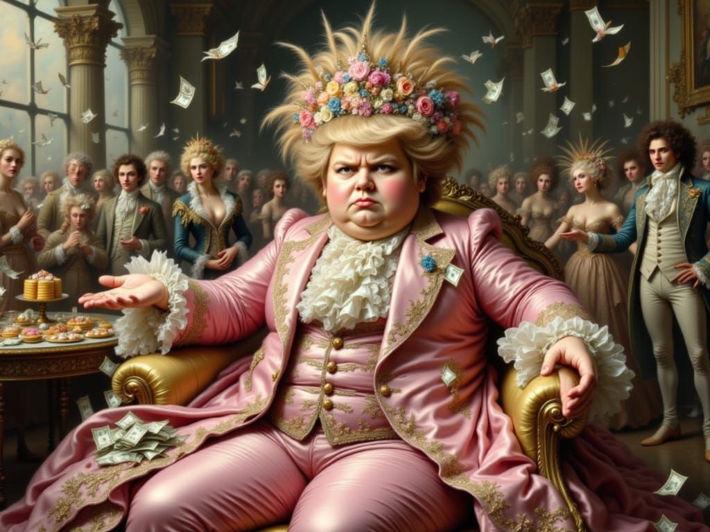 A Lavish Rococo Scene of Aristocratic Excess