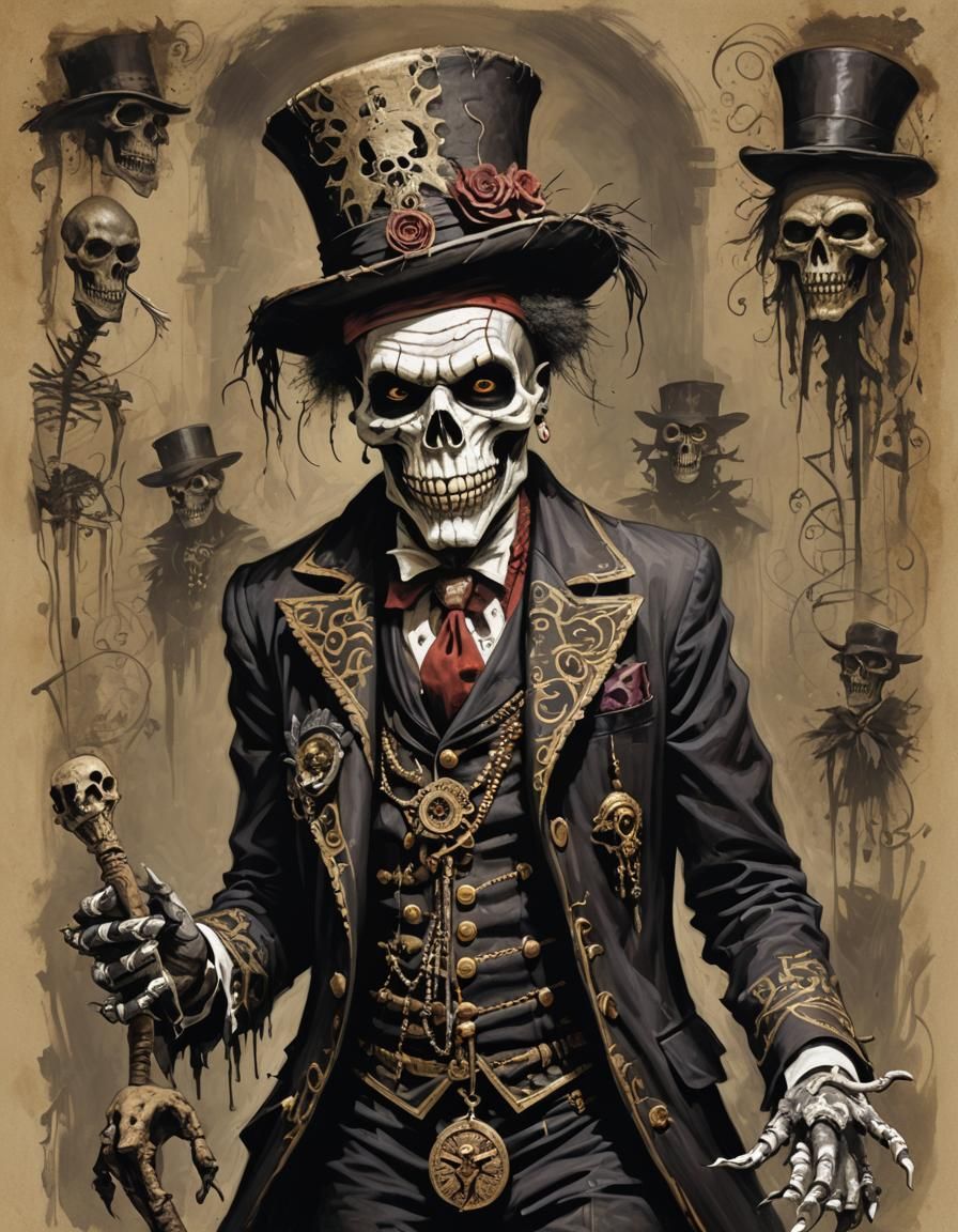 Sinister Voodoo Baron Samedi in New Orleans