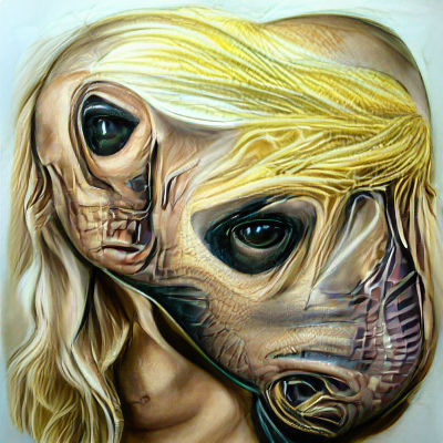 Hyperrealistic Alien-Human Hybrid Digital Artwork