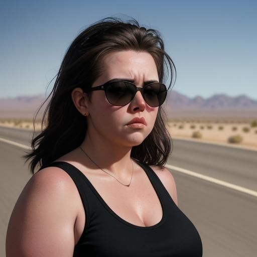 Sarah Connor on Desert Highway, Sharp Focus