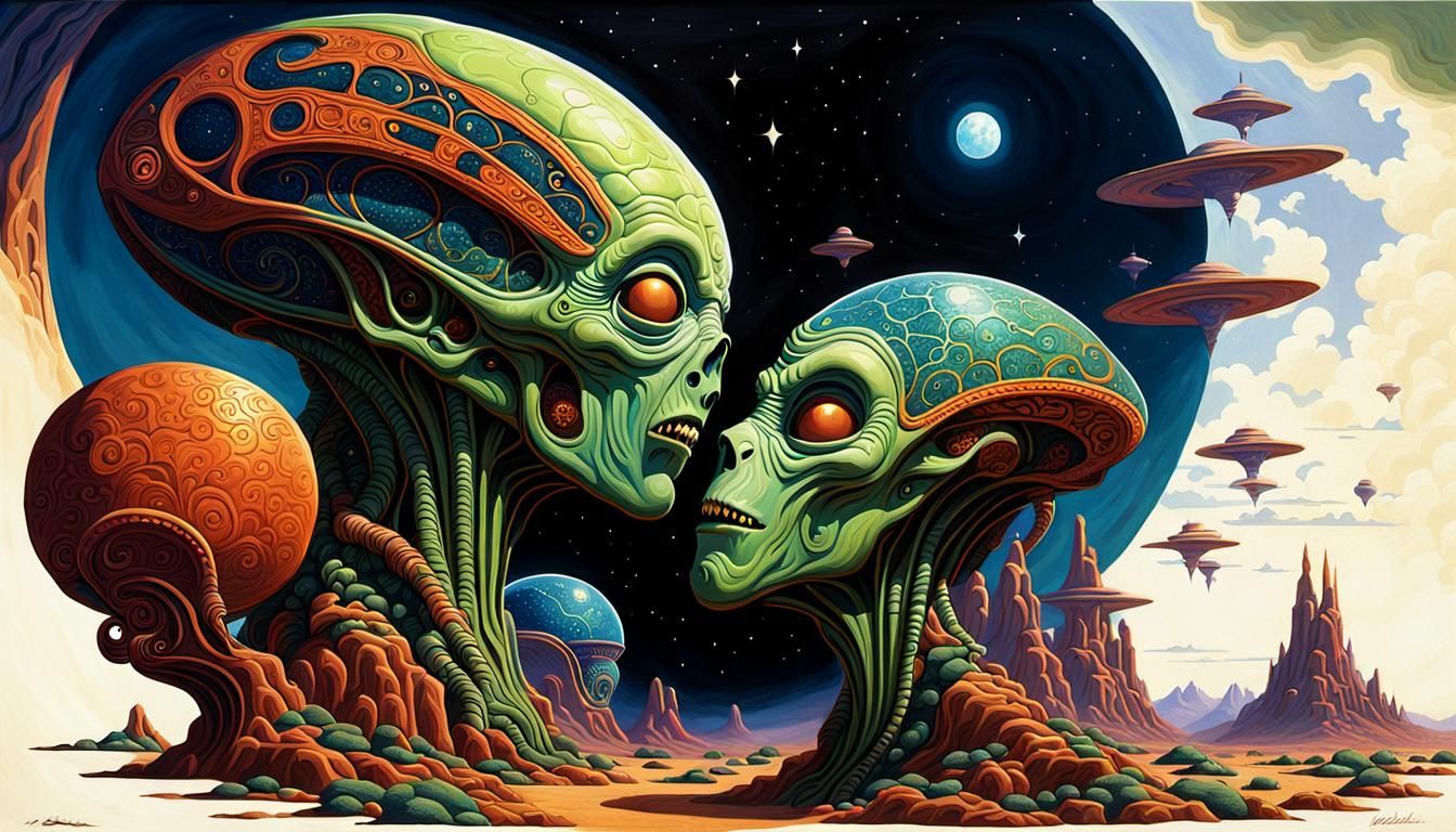 Ornate Alien Landscape Fantasy Art