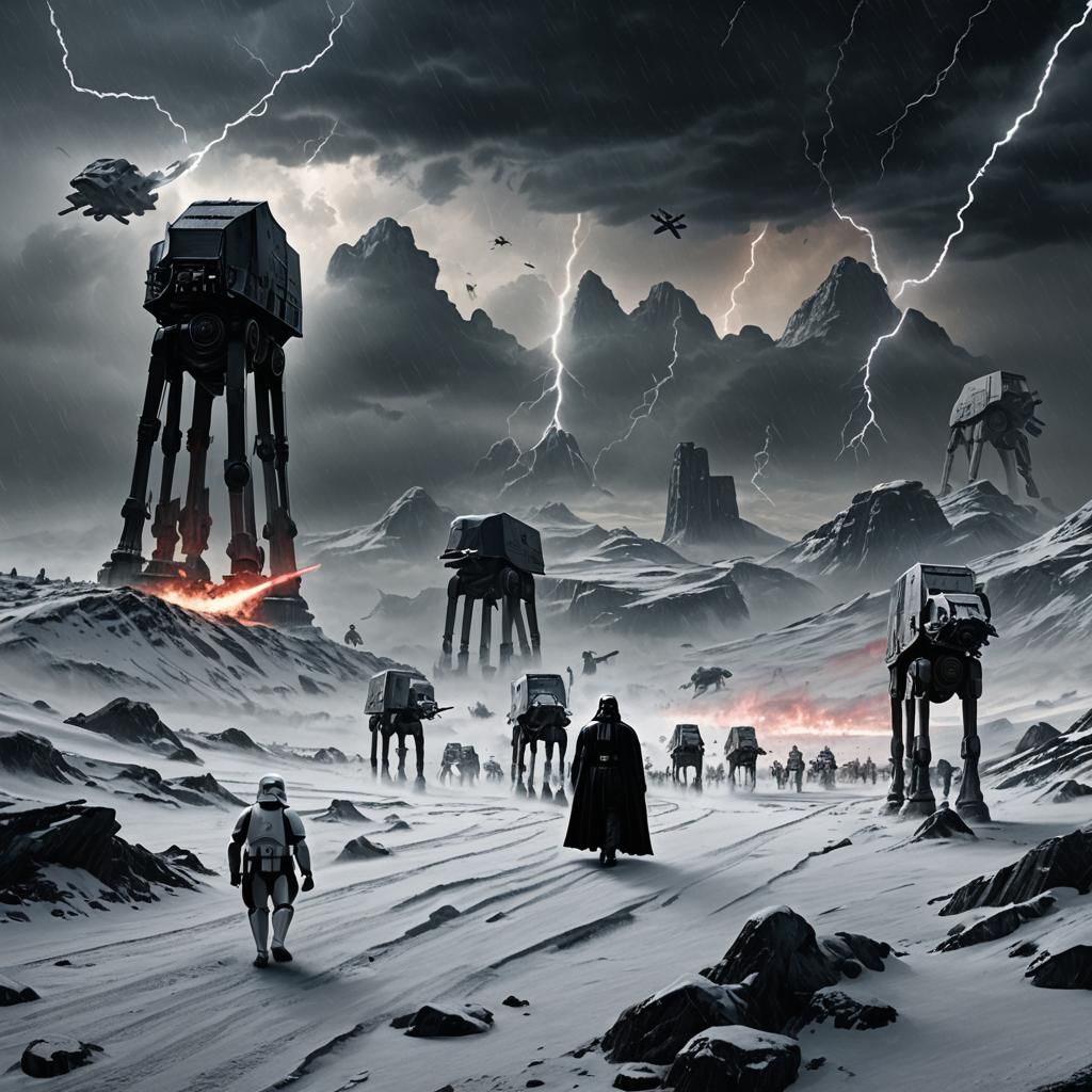 Darth Vader's Icy Conquest: Imperial Digital Matte Painting