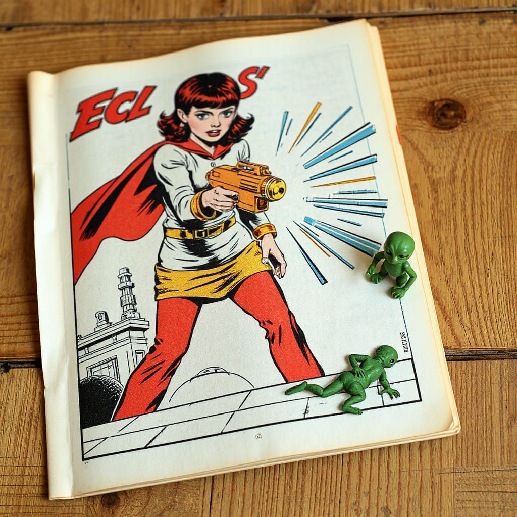 Retro Ray Gun Comic Book Page