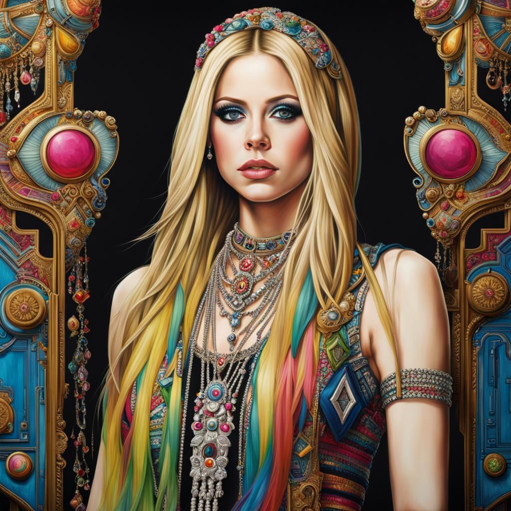 Hyperrealistic Portrait of Woman in Futuristic Jewellery