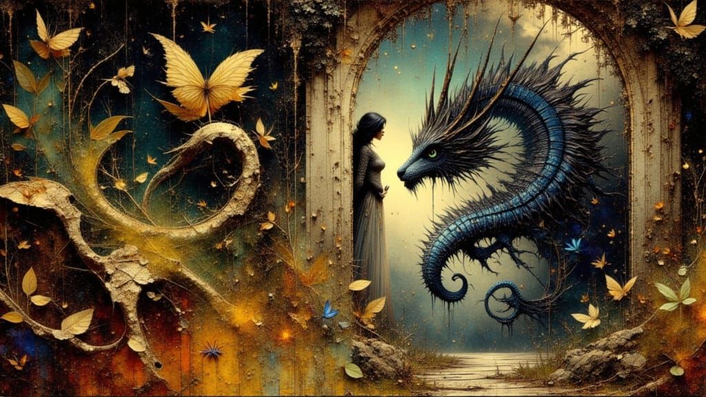 Mystical Realm Unveiled: Woman Opens Portal