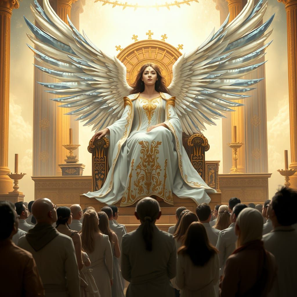 Goddess of Wisdom Reigns Supreme in Celestial Glory