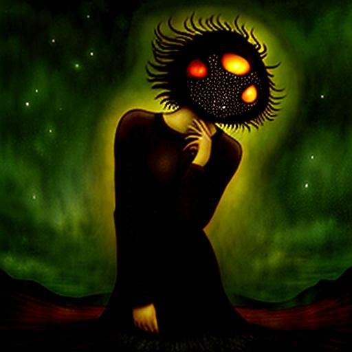 Evocative Image of Despair in Surrealist Style