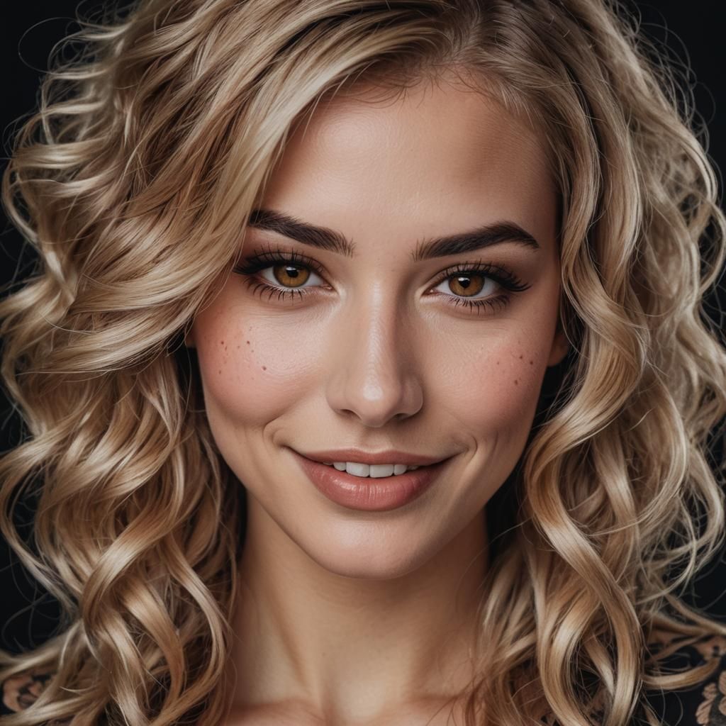 Glamour Portrait of a Woman with Tears of Pleasure