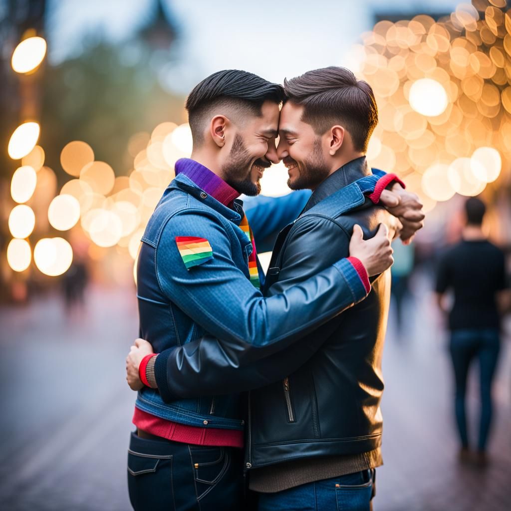 Gay Couple Embracing: Professional Photography