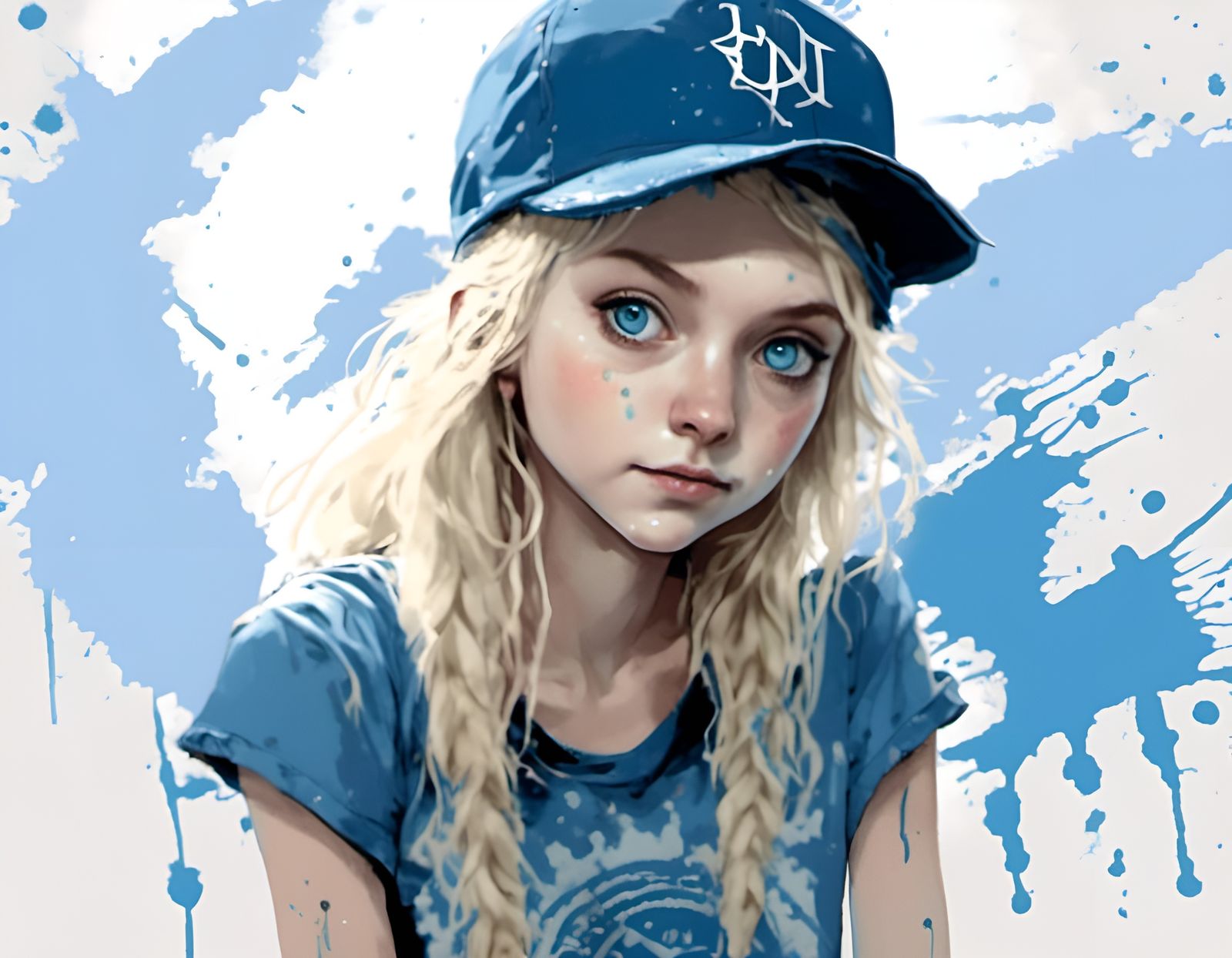 Luna Lovegood in Splatter Graffiti Style