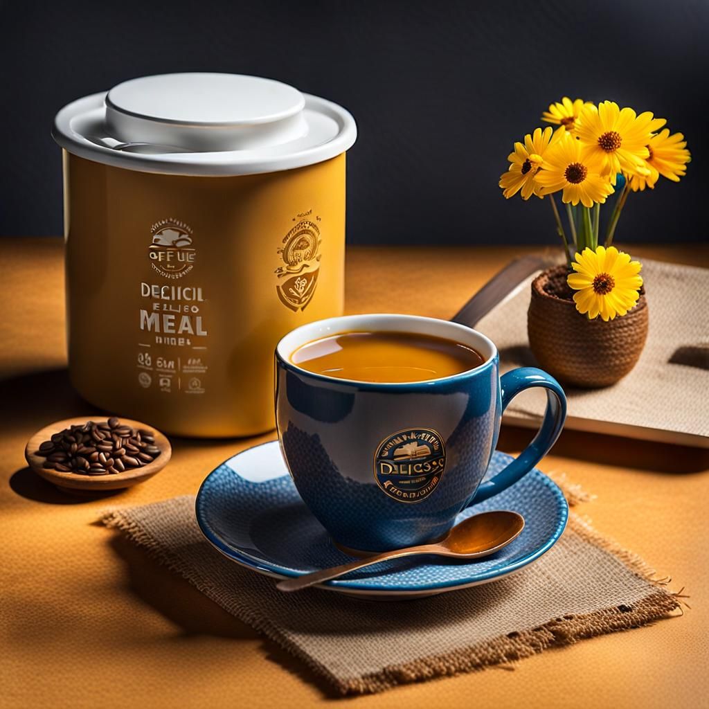 Honey and Tea Still Life, Detailed Matte Painting