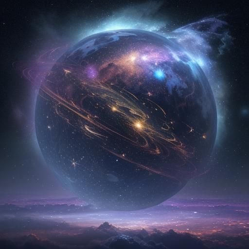 Animal Soaring in Starry Sky: 3D Anime Art