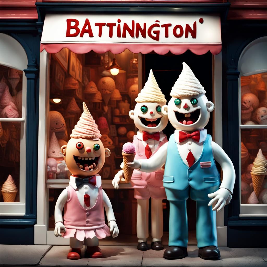 Battington the Ice Cream Man Puppet in Toy Store