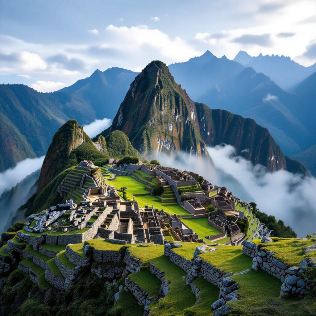 Machu Picchu: Ancient Inca City in Morning Fog
