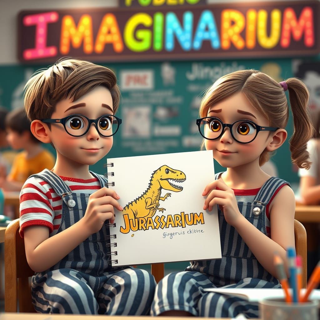 Children's Art Class: Jurassic Park Drawing in 3D Style