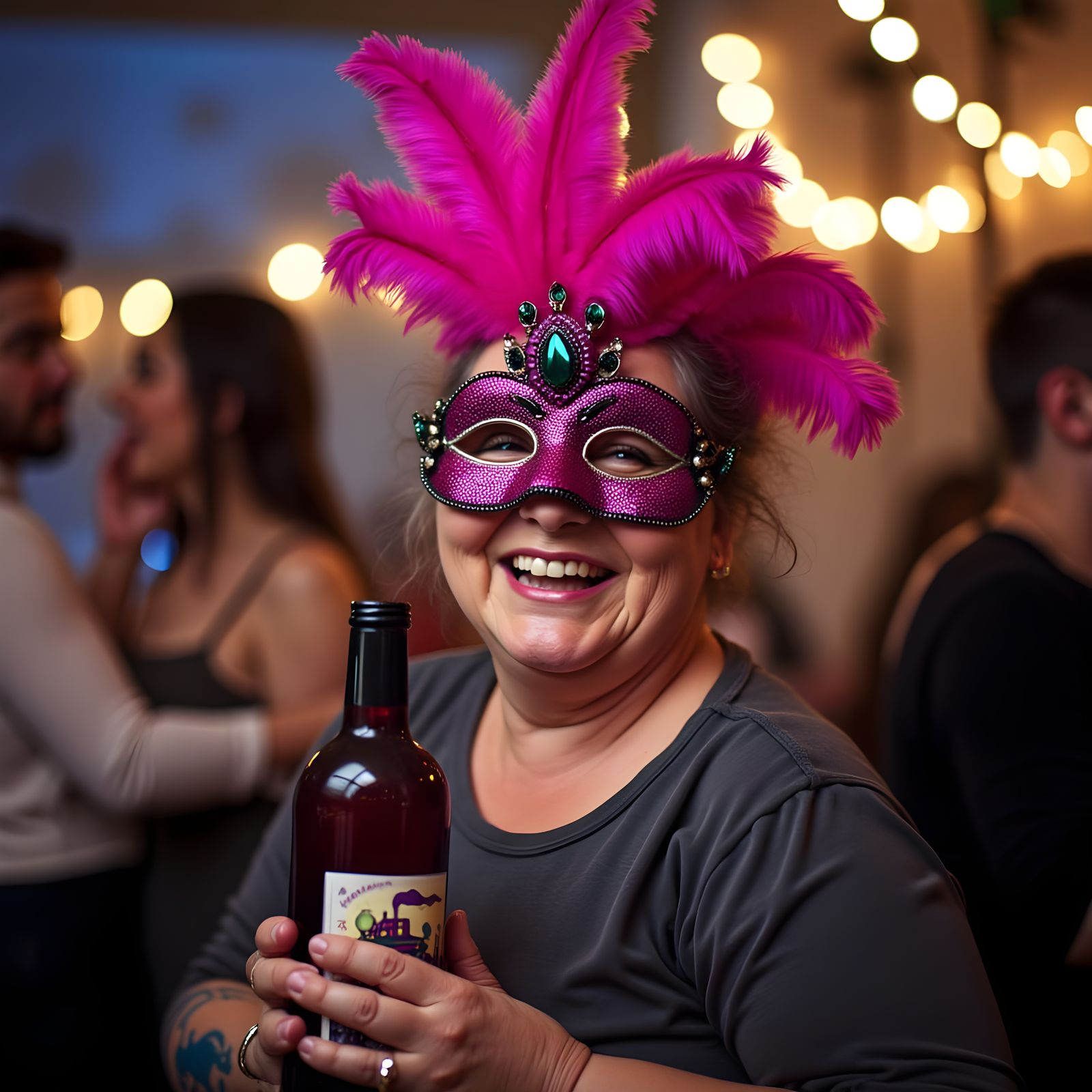 Glamorous Carnival Siren in 1930s Cartoon Style