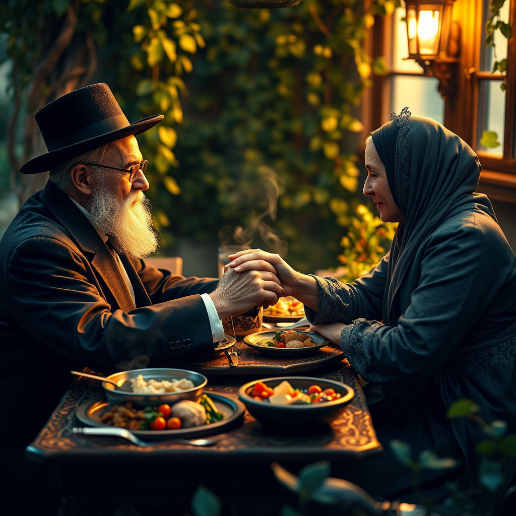 Hasidic Couple Blessing, Fantasy Concept Art