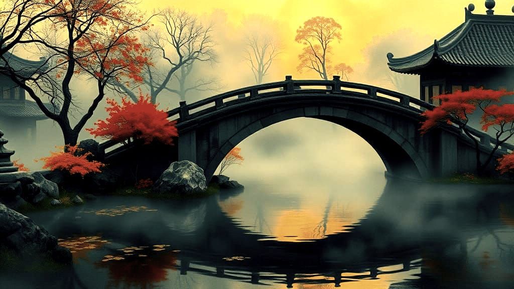 Autumnal Whimsy in a Traditional Chinese Garden