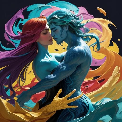 Dragon Woman in Fauvist Portrait Style