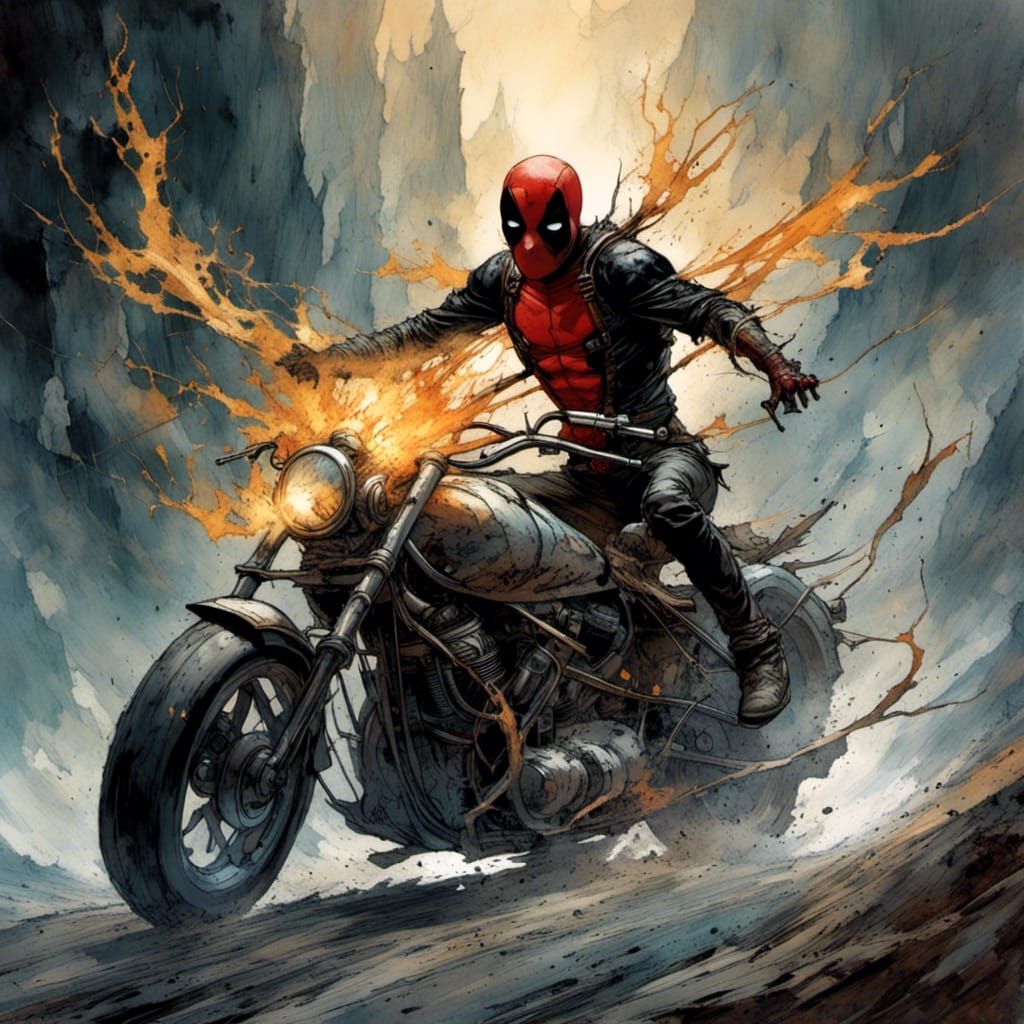 Ghost Rider vs Deadpool Comic Book Race