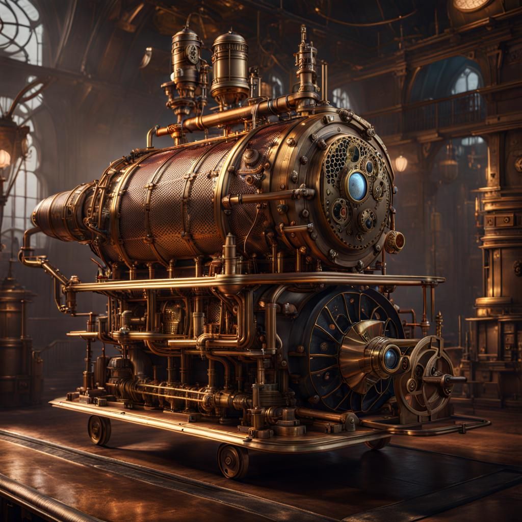 Steampunk Shuttlecock 1.0: Detailed Matte Painting