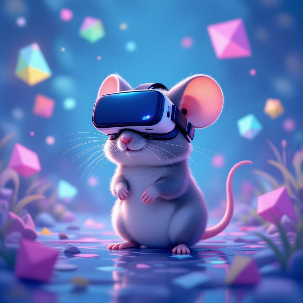 Mouse in VR Goggles: A Digital Art Adventure
