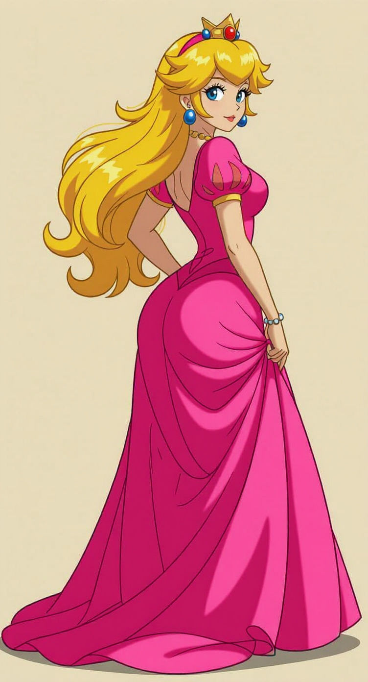 Voluptuous Princess Peach Illustration