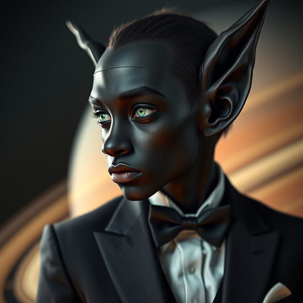 Ethereal Black Elf Shines at Saturn Prom