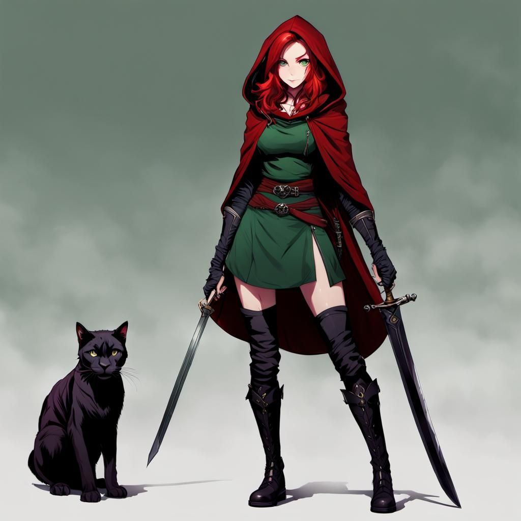 Little Red Riding Hood with Black Panther
