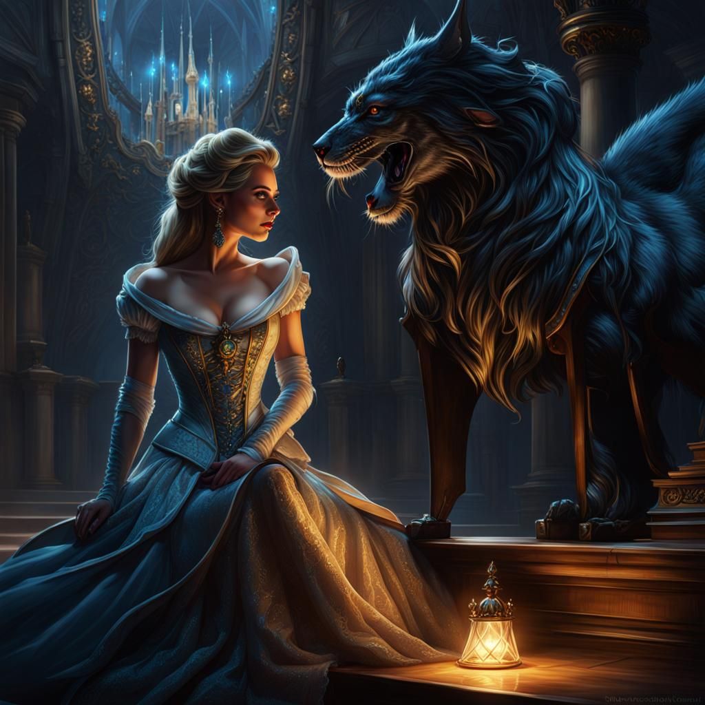 Dark Fairytale: Malevolent Cinderella, Hyperdetailed Art