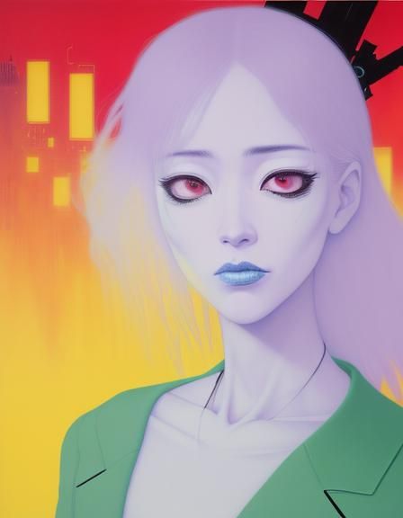 Demonic Figure in Analog Horror Style