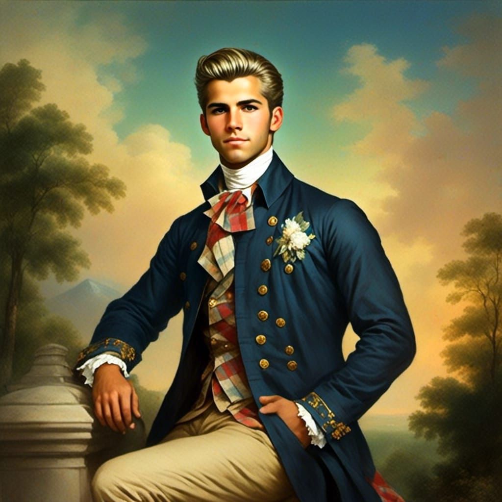 Vintage portrait of handsome gentelman