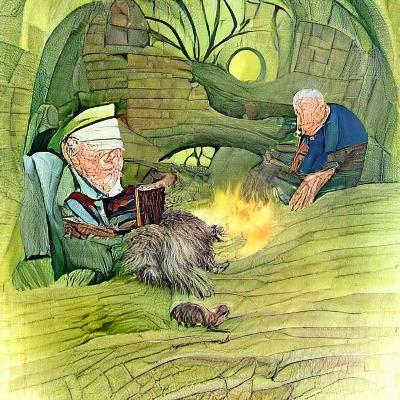 Tom Bombadil and Old Man Willow Illustration