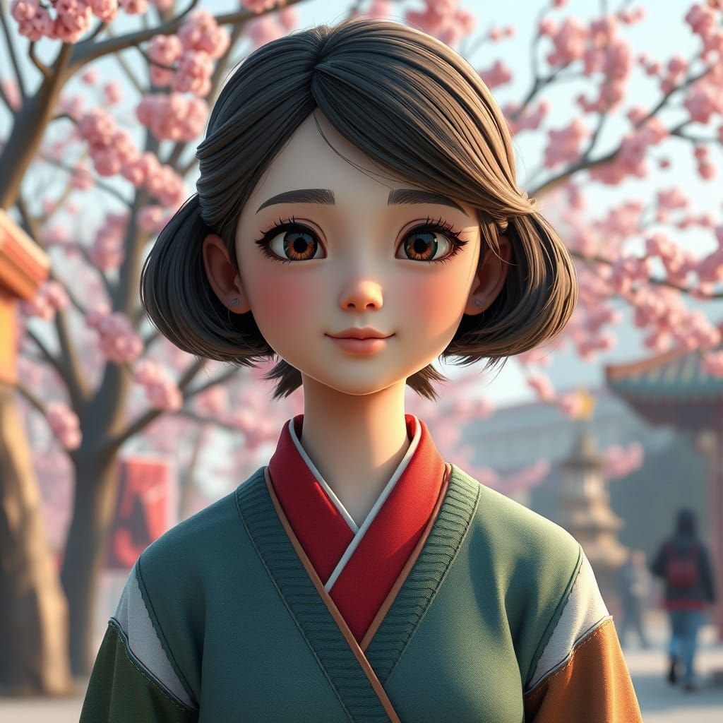 Bold Girl in Vibrant Street Art