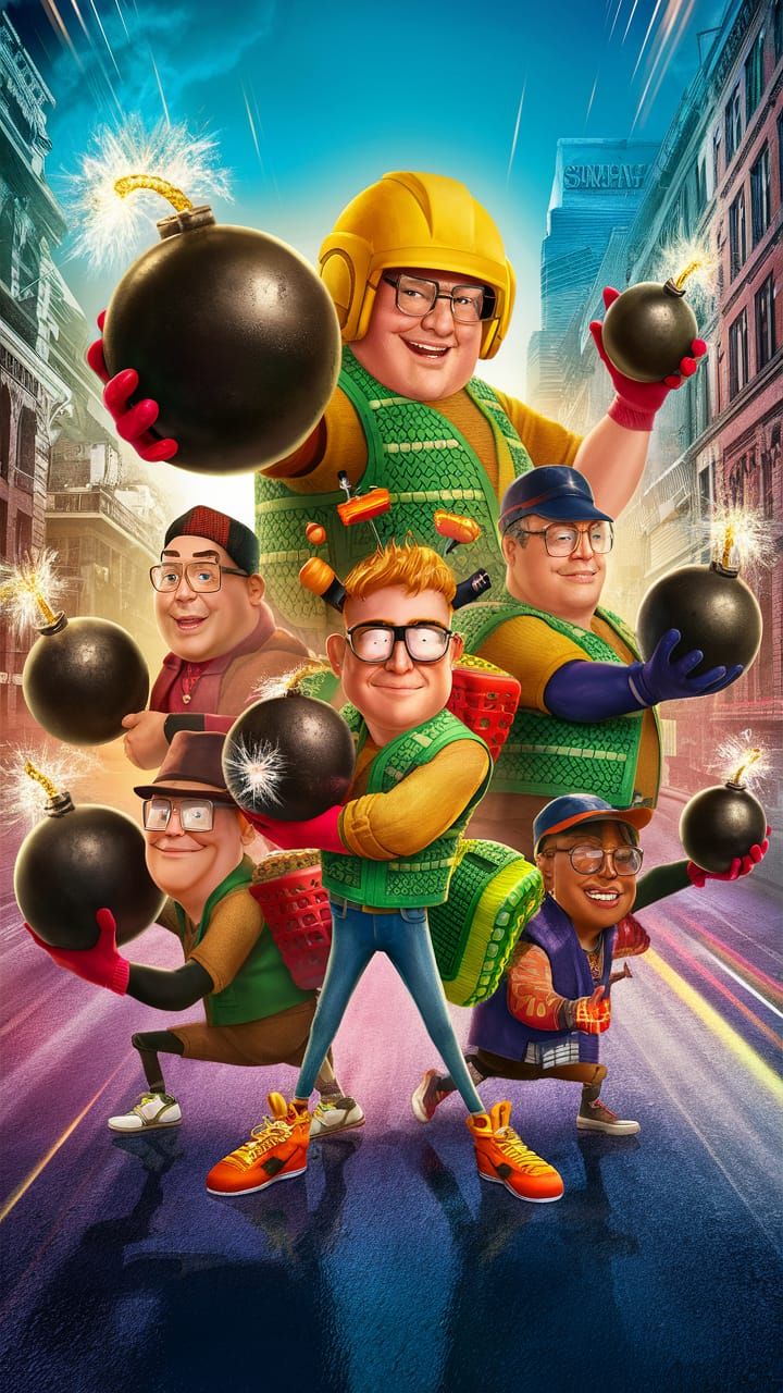 Explosive Boom Bam Bang Squad in Cityscape