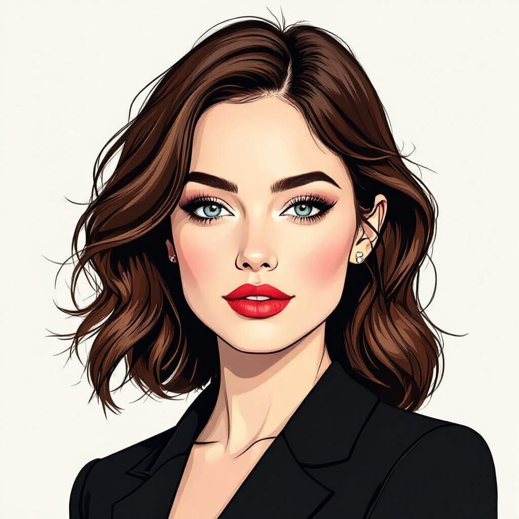 Elegant Single Line Portrait in Minimalist Style