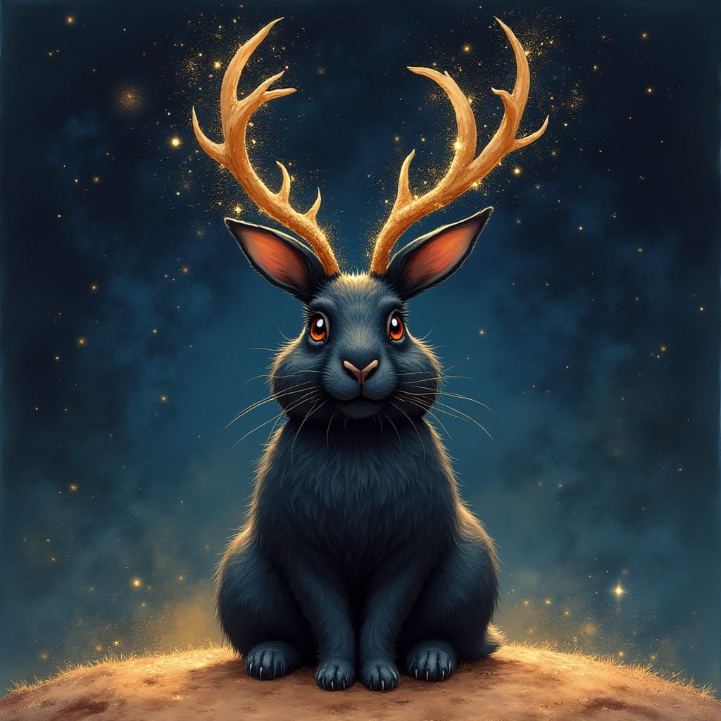 Jackalope with Chubby Cheeks