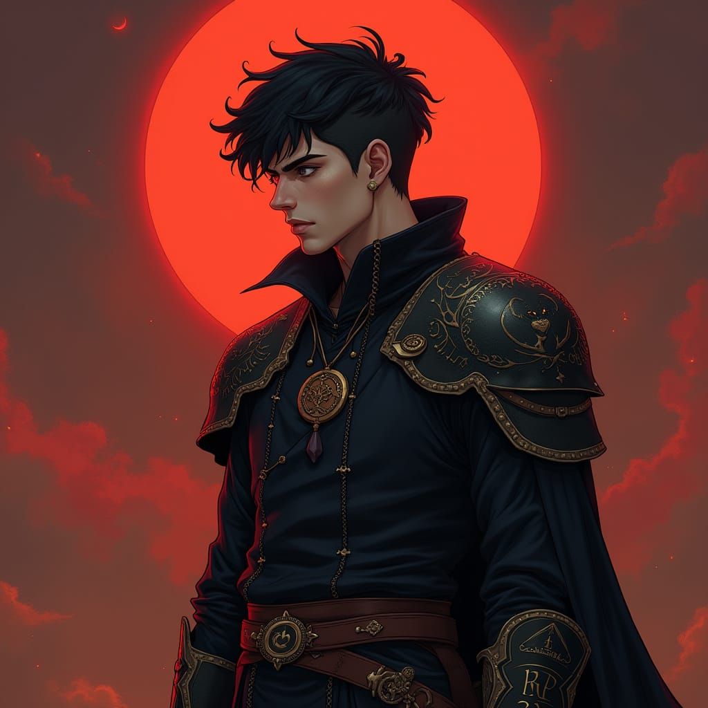 Ashen: Dark Fantasy Anime Warrior with Black Sword