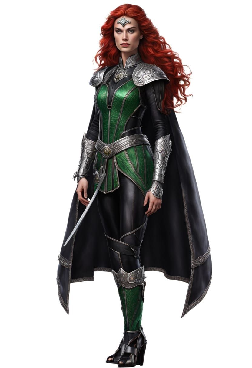 Blackfire Komand'r: Ultrarealistic Portrait in Silver Armor