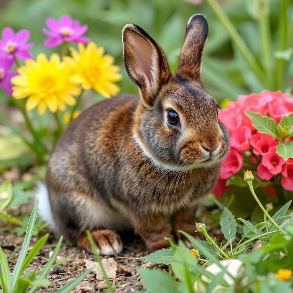 Playful Cartoon Bunny