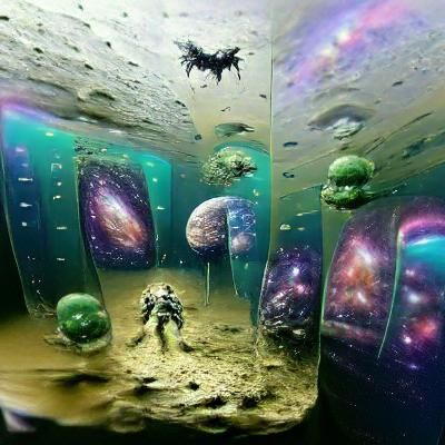 Surreal Underwater World Meets Outer Space