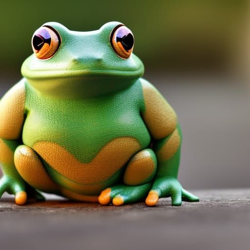 Baymax Frog in Professional Photography Style
