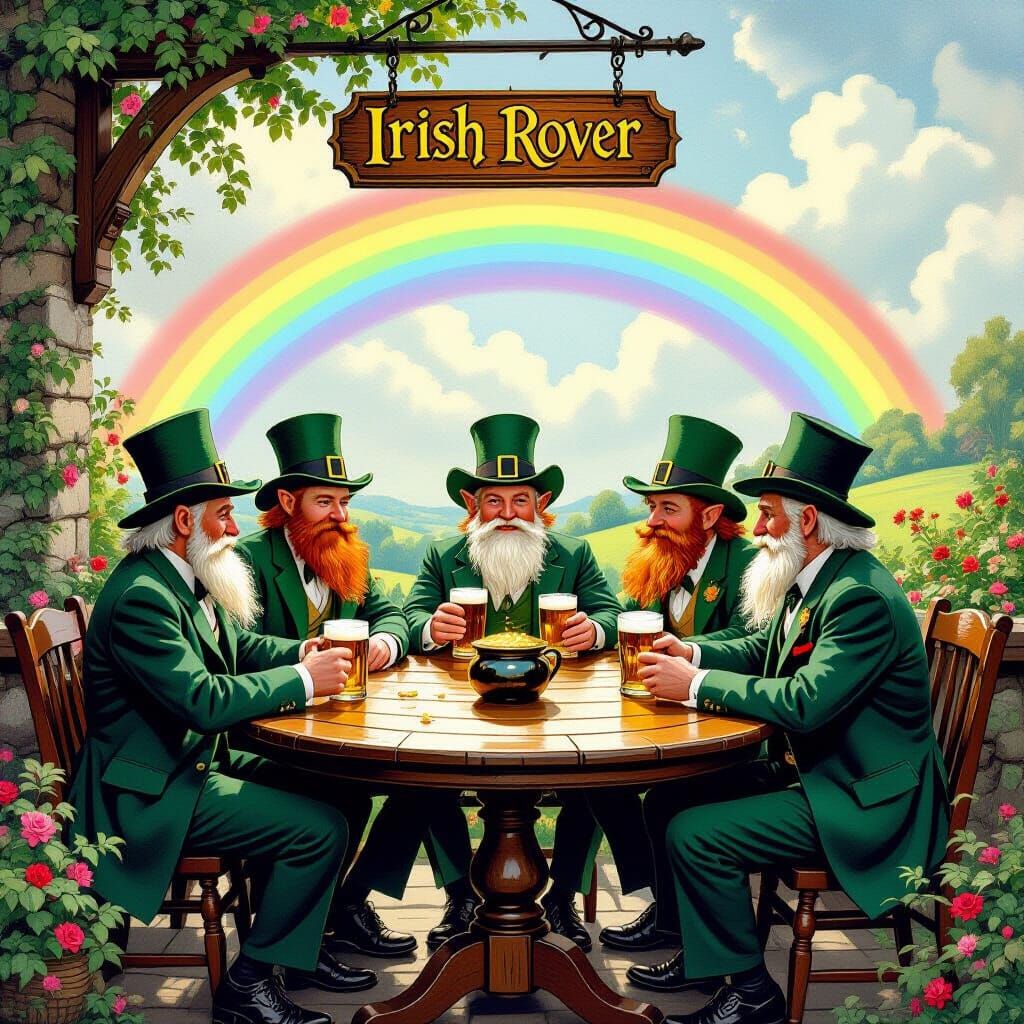 Leprechauns Celebrate at The Irish Rover