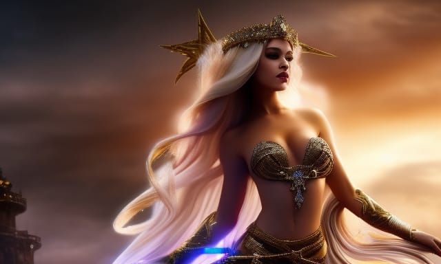 Princess Goddess of Ethereal Beauty in Twilight