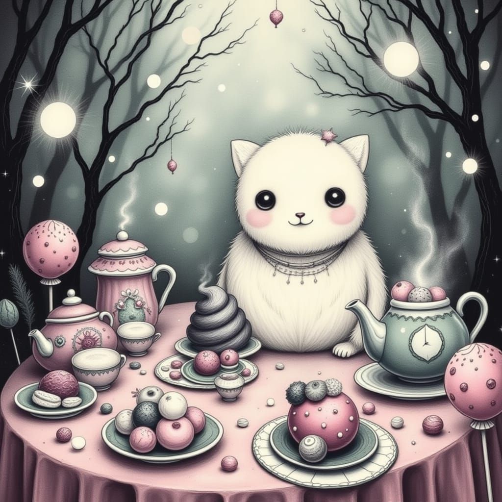 Kawaii Tea Party in a Candy Wonderland